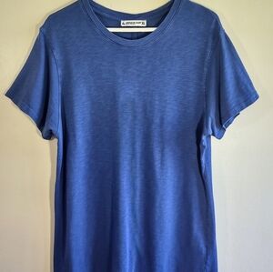 American Giant Premium Slub Supima Cotton Crew Tee Shirt Blue  Women's XL
